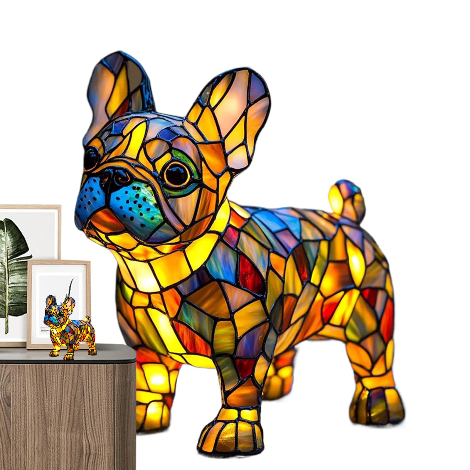 Animal Table Lamps for Living Room Vintage, Handmade Resin LED Animal Bedside Table Lamp, Art Deco Night Light, Cute Animal Themed Creative Ambient Light for Bedroom Living Room Home Decor — image 1