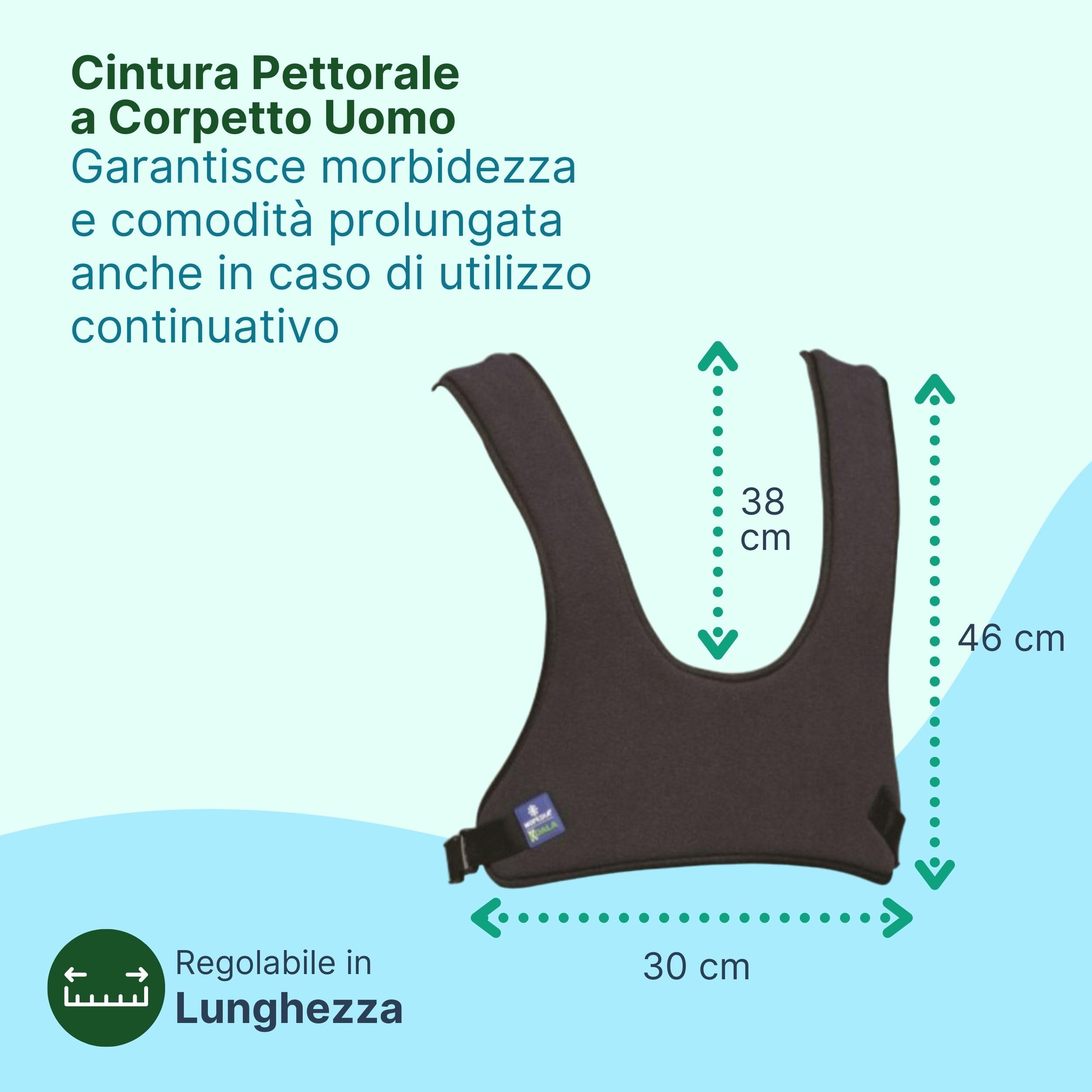 Cintura per Sedia a Rotelle Pettorale a Corpetto, Cintura Sedia Rotelle Imbottita e Regolabile con Supporto a X