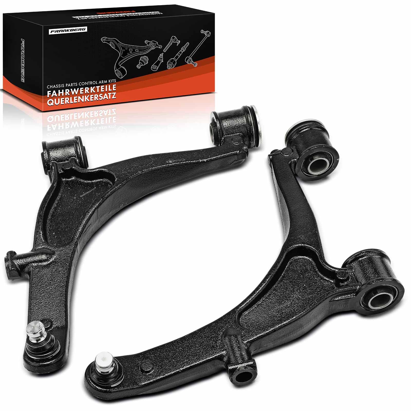 Frankberg Lot de 2 bras de suspension avant compatibles avec Interstar Bus X70, 2,5 l, 3,0 L, 2007-2011, Movano, fourgon F9, 1,9L-3,0L, 1999-2010, remplacement # 8200750274