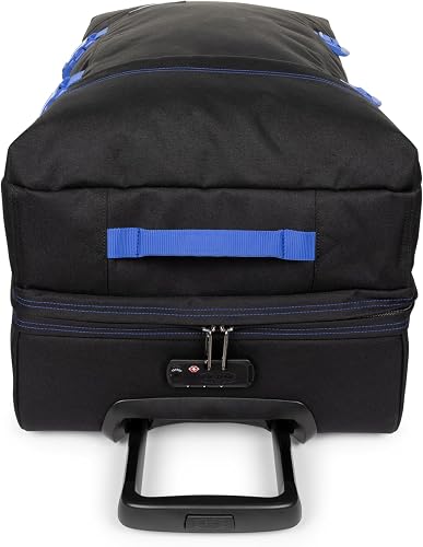 EASTPAK Tranverz L Large Suitcase 121L (79 x 40 x 33 cm), Durable Rolling Luggage, Lightweight Travel Bag with Double Compartments, Telescopic Handle & TSA Lock - Kontrast Black Blue - 5