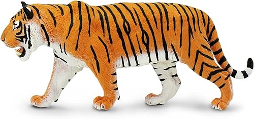 Miniatura 5 de Safari Ltd. Figura de tigre siberiano, figura realista de 10.5 pulgadas, juguete educativo para niños, niñas y niños a partir de 1 año