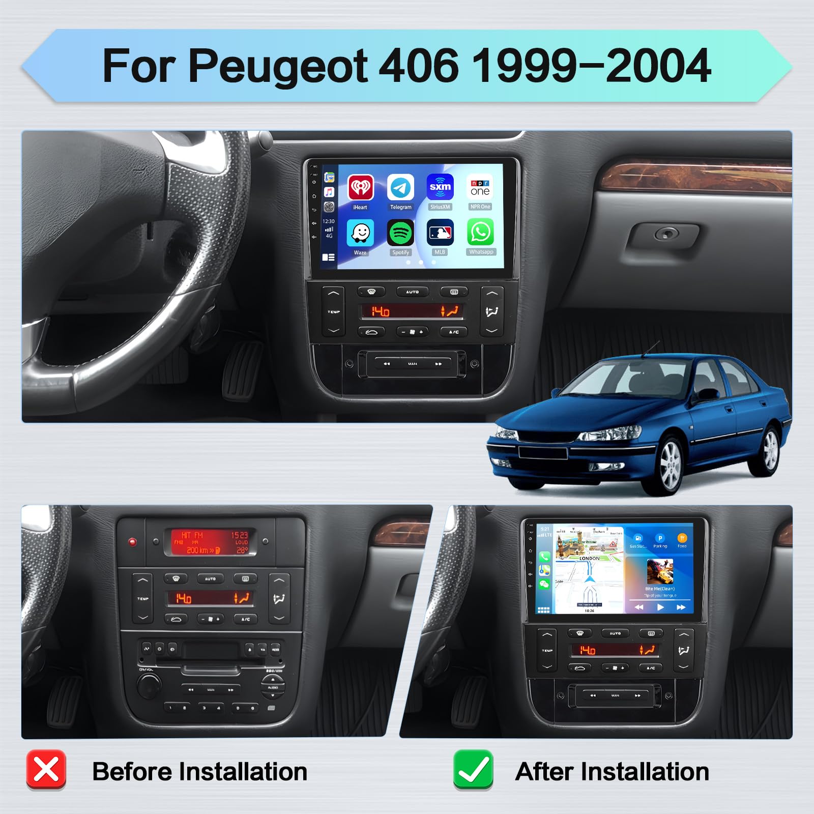 Peugeot 406 10.95-05.99 Habillage Décoration De Tableau De Bord 21-Pièce