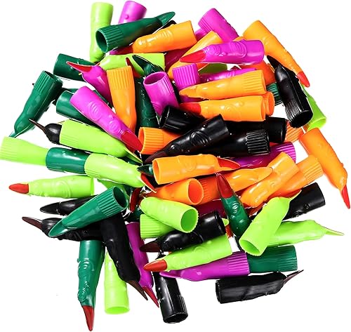 Miniatura 7 de Sosation 100 dedos de bruja para el regreso a la escuela, para leer niños, punteros de dedo de bruja, uñas falsas de garras falsas, zombi cosplay