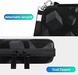 BOVKE Carrying Case for WELLST·G Handheld Game -Preloaded 220 Retro Video Games, Mini Arcade Electronic Storage Organizer, Extra Mesh Pocket fits Cable, Black Cube (Case Only)