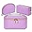 KTMOUW Makeup Bag 3 Pcs Waterproof Cosmetic Bag Set Portable Travel Cosmetic Bag Multifunction Organizer Storage Bag Weave Toiletry Bag for Women, Purple