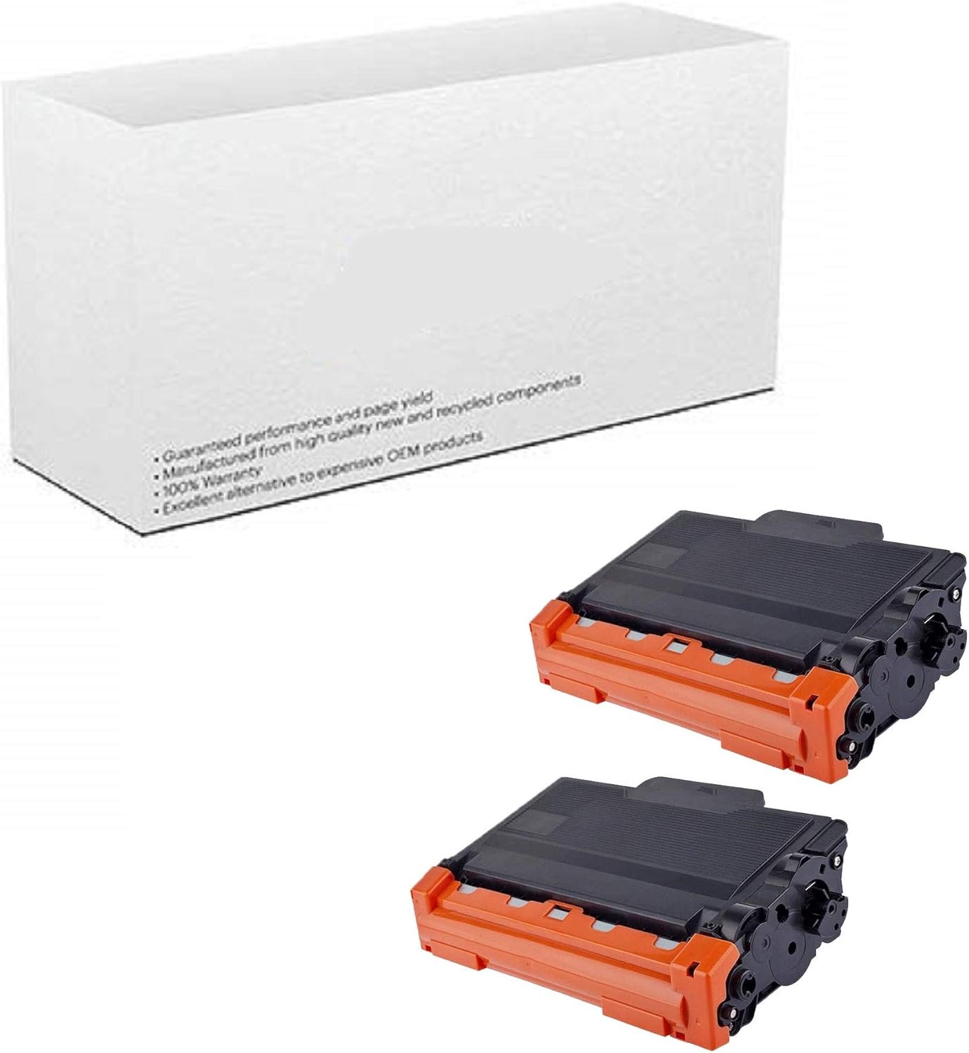 AM-Ink 2-Pack Compatible TN750 TN-750 TN720 TN-720 Toner Cartridge Replacement for Brother 5470DW 8710DW 5450DN 8910DW 6180DW 5470DWT 8510DN 6180DWT 8155DN 8150DN 8110DW Printer (Black)