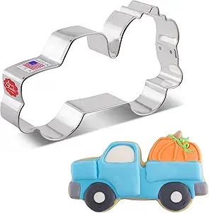 Halloween Harvest Truck with Pumpkin Cookie Cutter, 5" Made in USA by Ann Clark