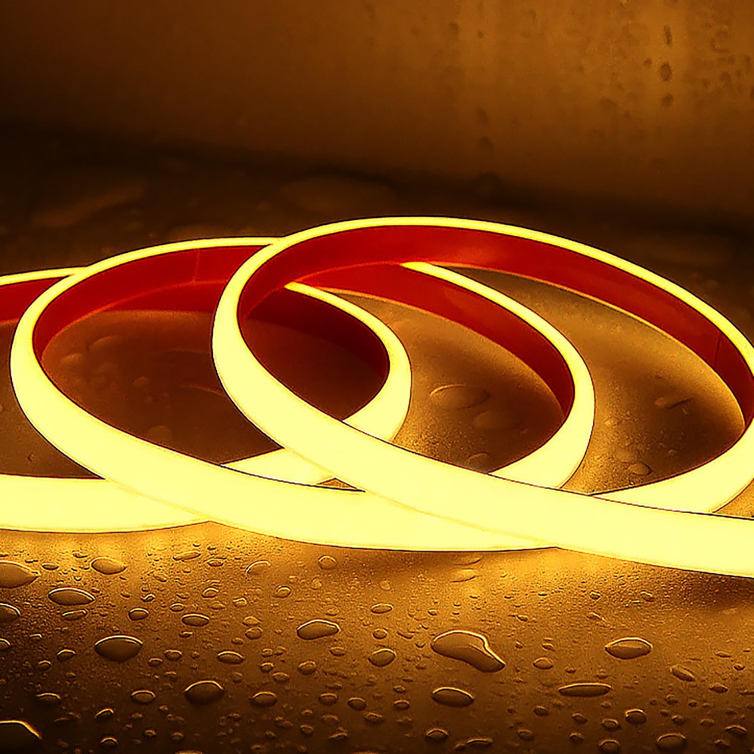 BININBOX COB LED Strip Light IP68 Waterproof Neon Rope 320 LEDs/m Cuttable LED 24V, Flexible Strip for Stairs, Aquarium, Pool, Bedroom, Christmas, Party Decoration (Warm Light 3000K, 5 Meters)