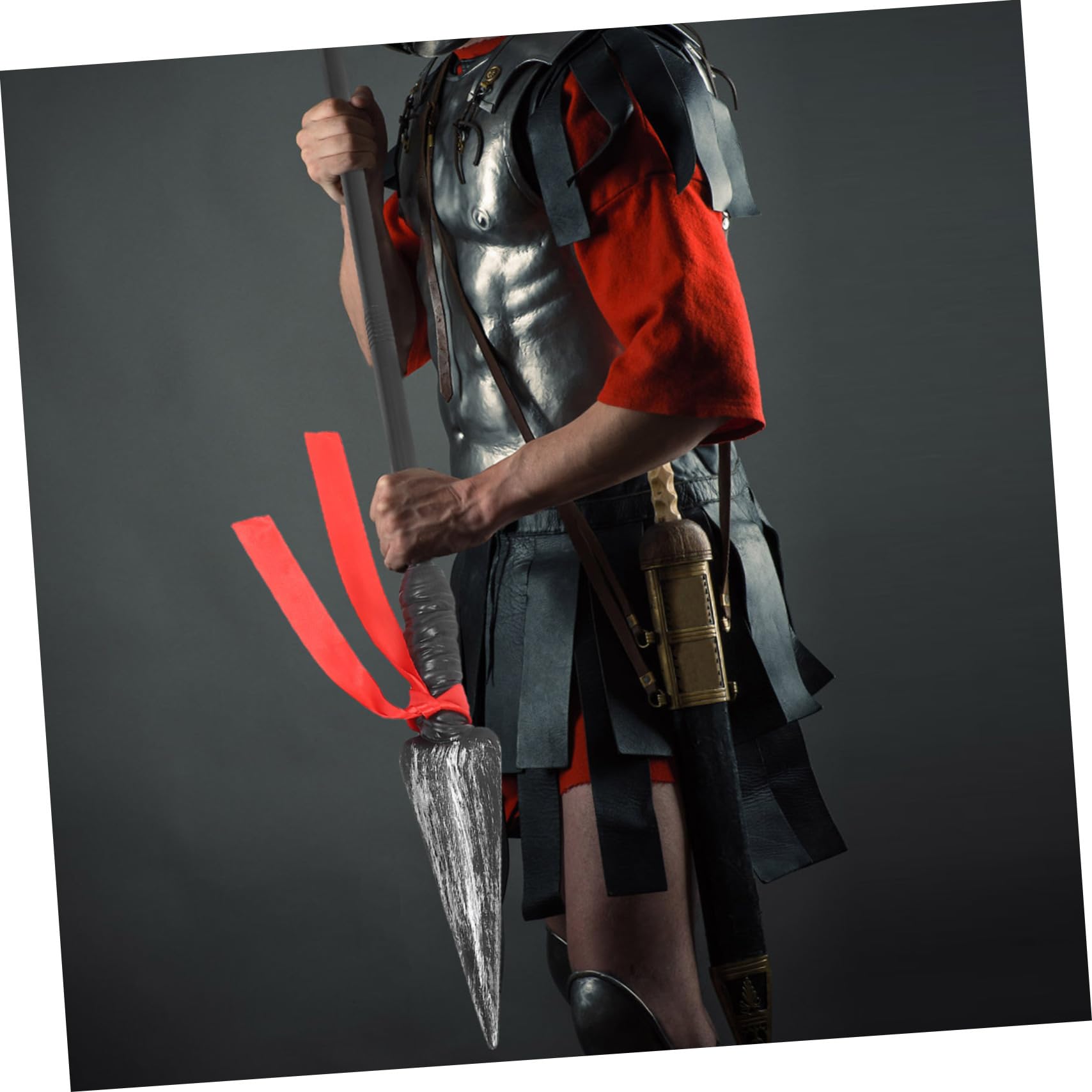 BESPORTBLE 2 Pièces Lance Médiévale Romaine Plastique pour Cosplay Accessoire de Fête et Jeu Interactif pour Halloween et Performances