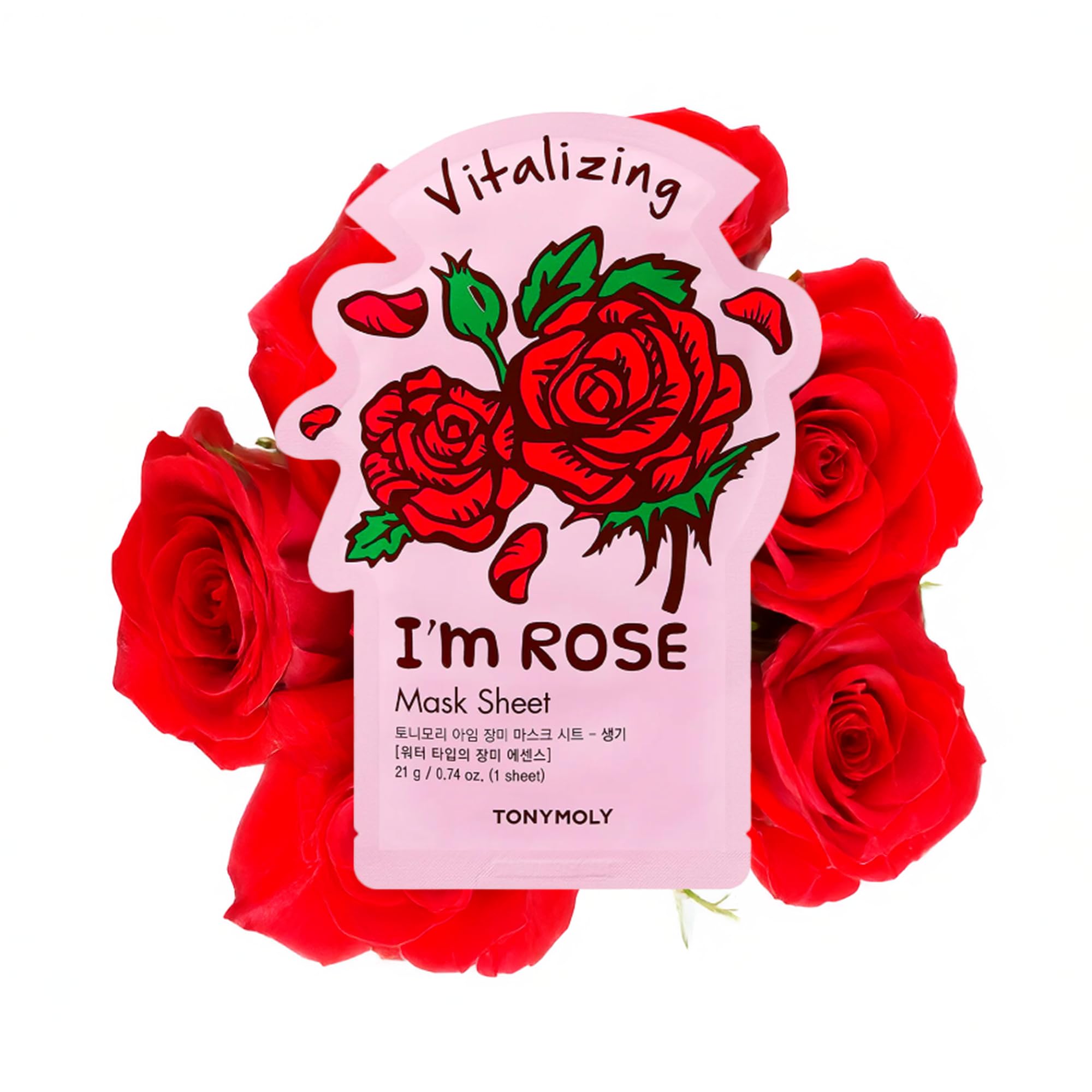 TONYMOLY I'm Real Sheet Mask, Korean Skin Care Face Mask , Hydrating & Moisturizing Skincare, Vitamin Infused Facial, Soothes Skin