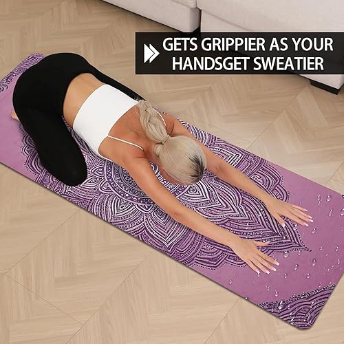Miniatura 6 de Yoga Mat Non-Slip Extra Thick 72"x3224" Extra Wide Fitness Exercise Mat TPE Material High Elastic Hot Yoga Mat for Women Yoga Pilates Home Floor