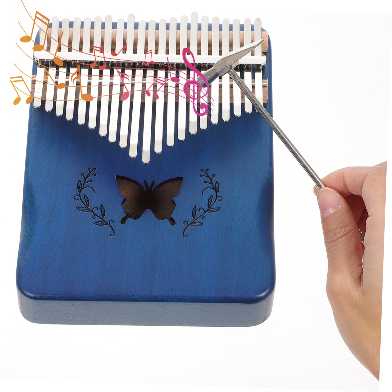 ERINGOGO 1Set Key Portable Thumb Piano Solid Finger Piano with Sound Suitable for Beginners and Professionals Easy to Play Blue Color