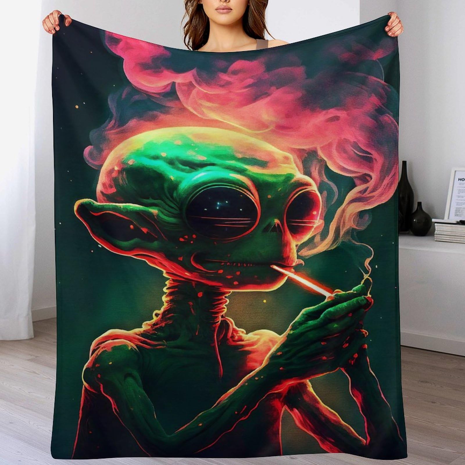 Couverture polaire flannel officier fumeur 180x200 pour ne plus avoir froid sur le canapé