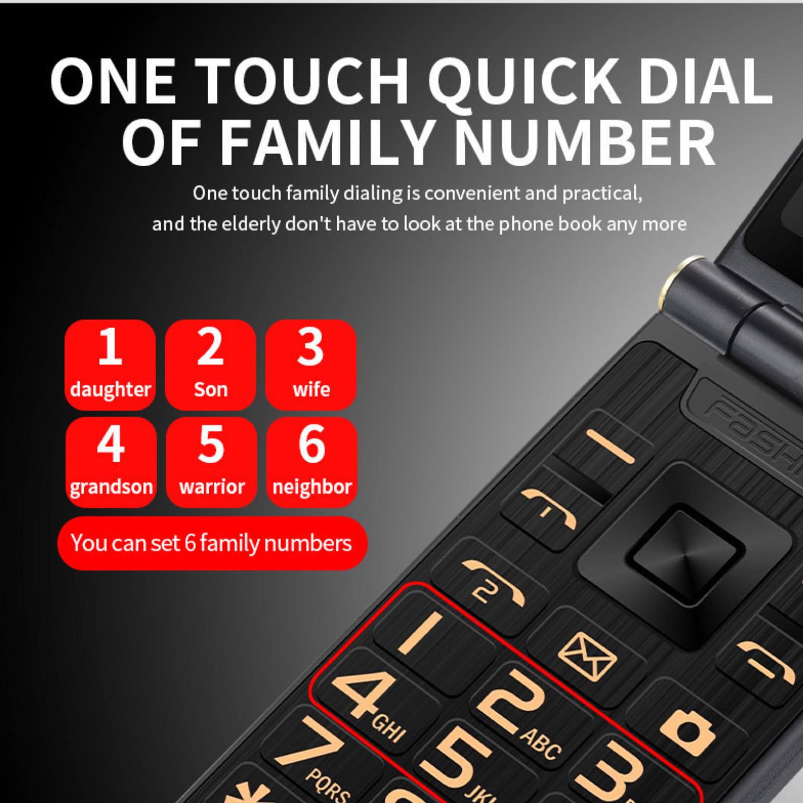 PULUN Flip 3G Senioren Telefoon, Lange Standby Flip Telefoon Groot Scherm Dual Sim Ondersteuning Zaklamp Voor Dagelijks Leven Goud PULUN Flip 3G Senioren Telefoon, Lange Standby Flip Telefoon Groot Scherm Dual Sim Ondersteuning Zaklamp Voor Dagelijks Leven Goud