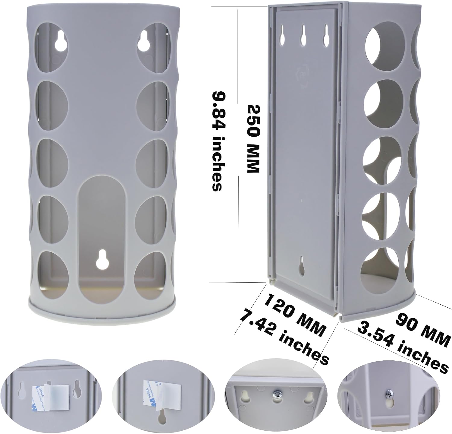 Kitchen Sink & Closet Grocery Plastic Bag Holder & Dispenser, Wall-Mounted Space Saver image 3