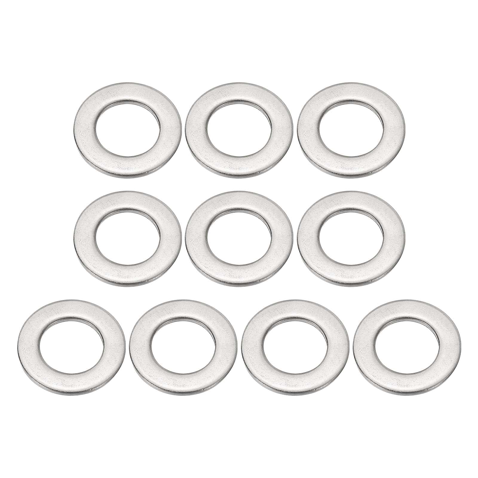 PATIKIL M20 x 37mm x 3mm Stainless Steel Flat Washers, 10 Pcs Round Metal Washer Small Spacer for Screws Bolts Nuts Assortment