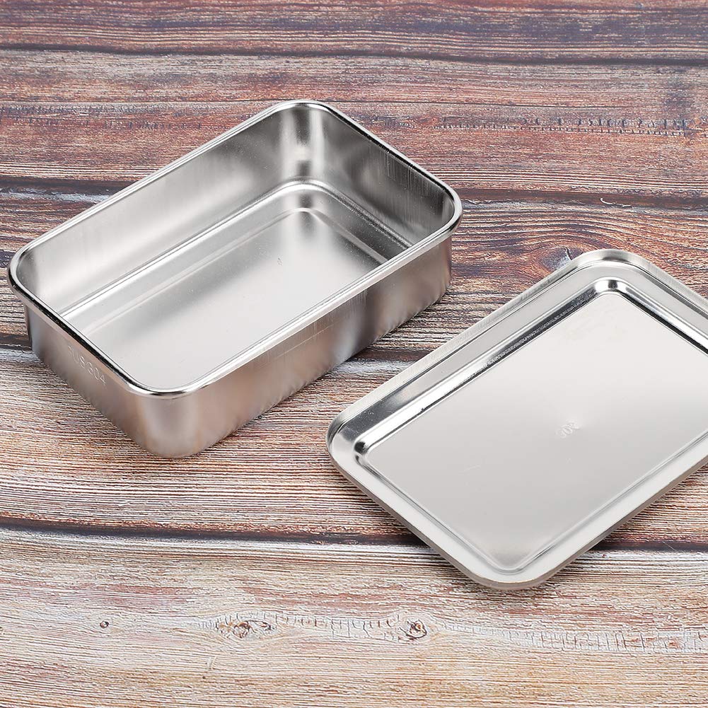 6-Zoll-Sterilisatorbehälter-Reinigungsbox Professional 304 Edelstahl-Rostschutz-Aufbewahrungsbox für Instrumente Wiederverwendbare Reinigungsbox mit Deckel