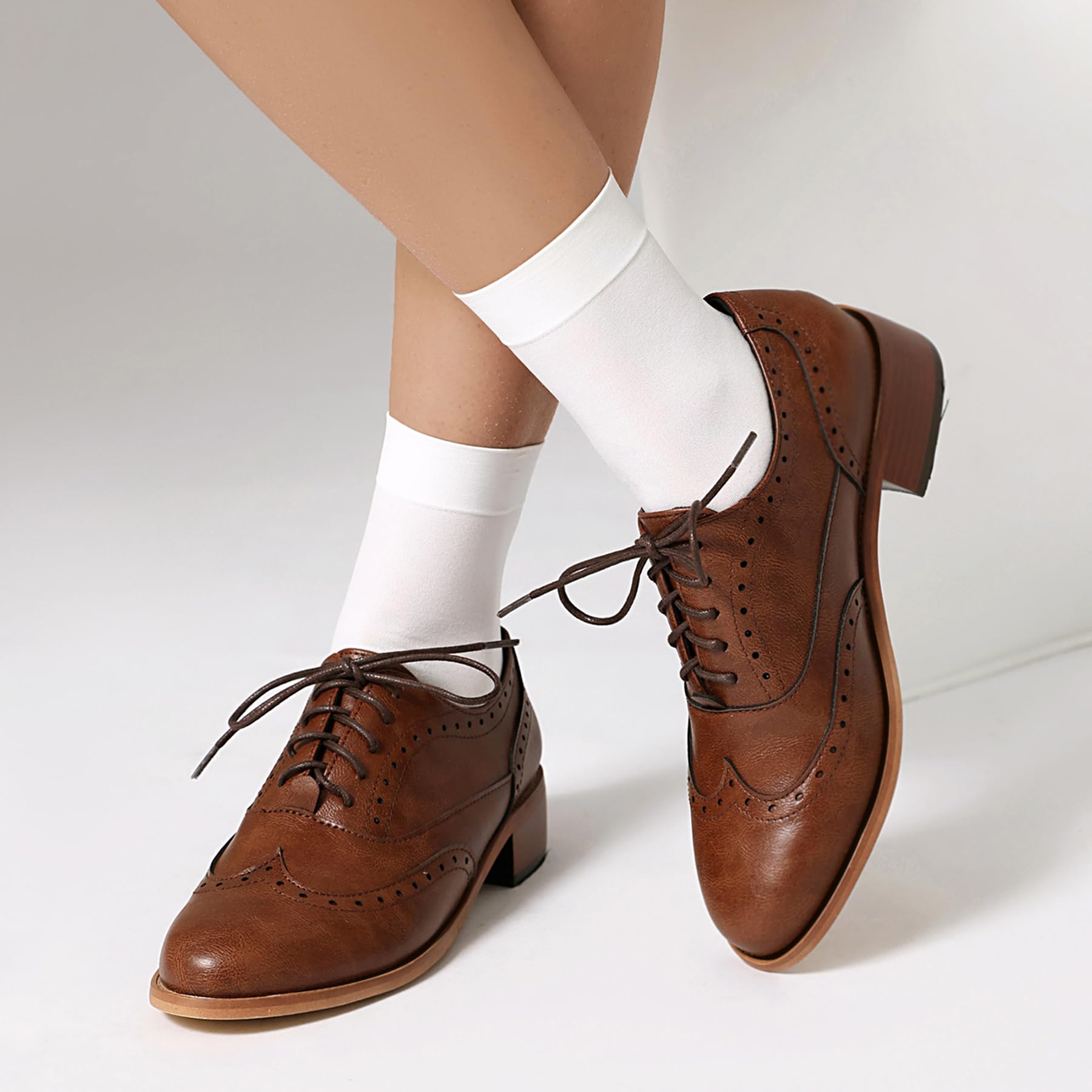 Gicoiz Bureau Oxford Derby Femme Hommes Lacets Chaussures Richelieu