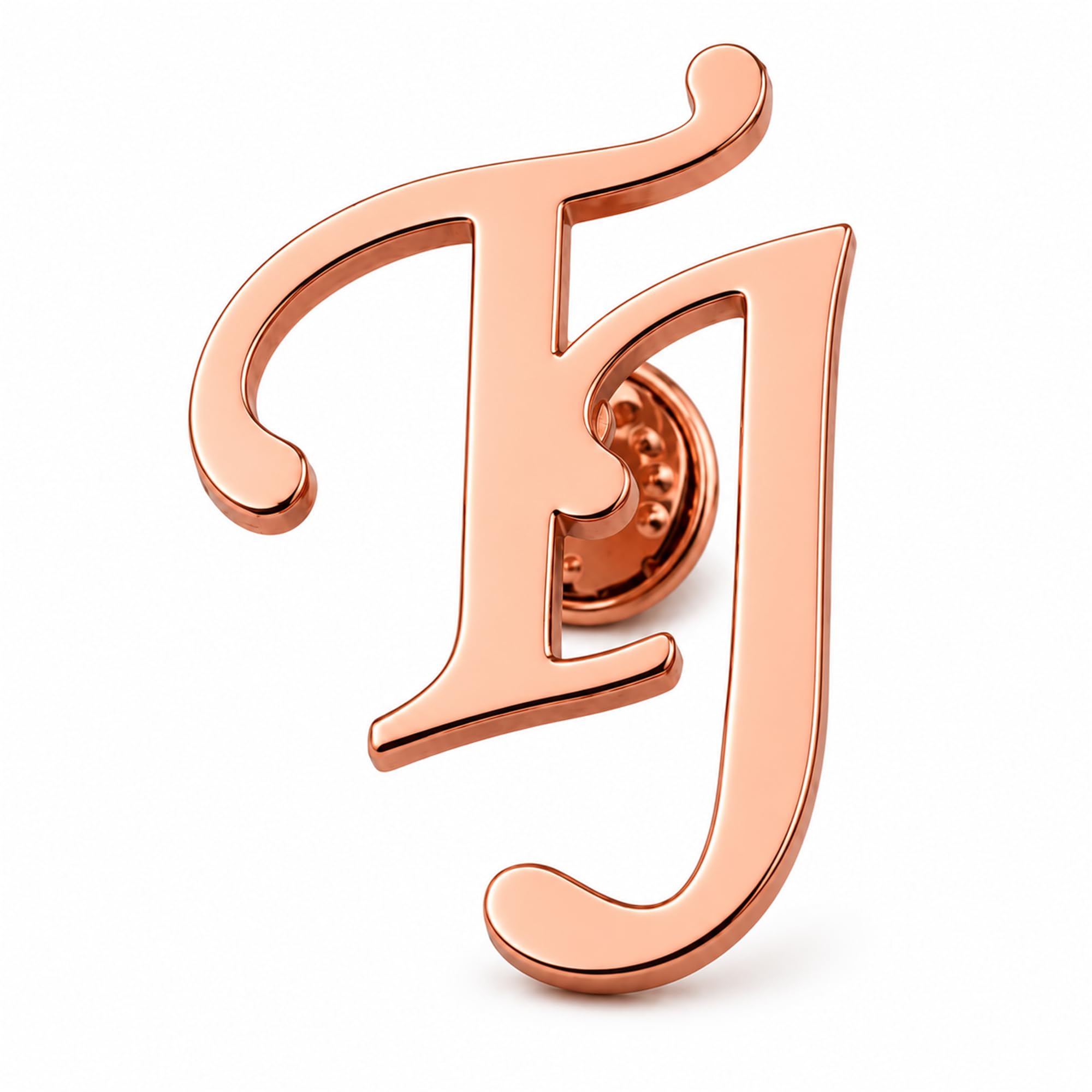 Personalized Initial Letter Lapel Pin for Men & Women, Gold Finish Alphabet Brooch, Suit Jacket Collar Badge, Lightweight Monogram Accessory, Gift for Weddings, Business & Formal Wear-image-48