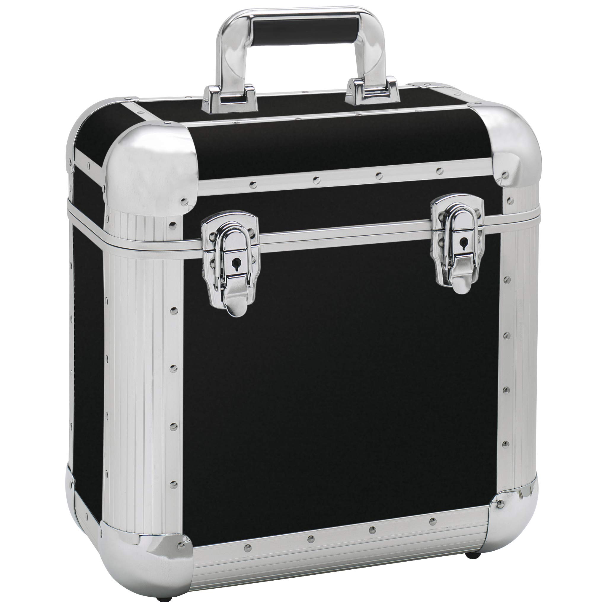 Reloop60 Record Case Silver - Classic Record Case, Sturdy Construction made of Aluminium-Coated Wood, Foam Padding,AMS-REC-CASE-60-SLV