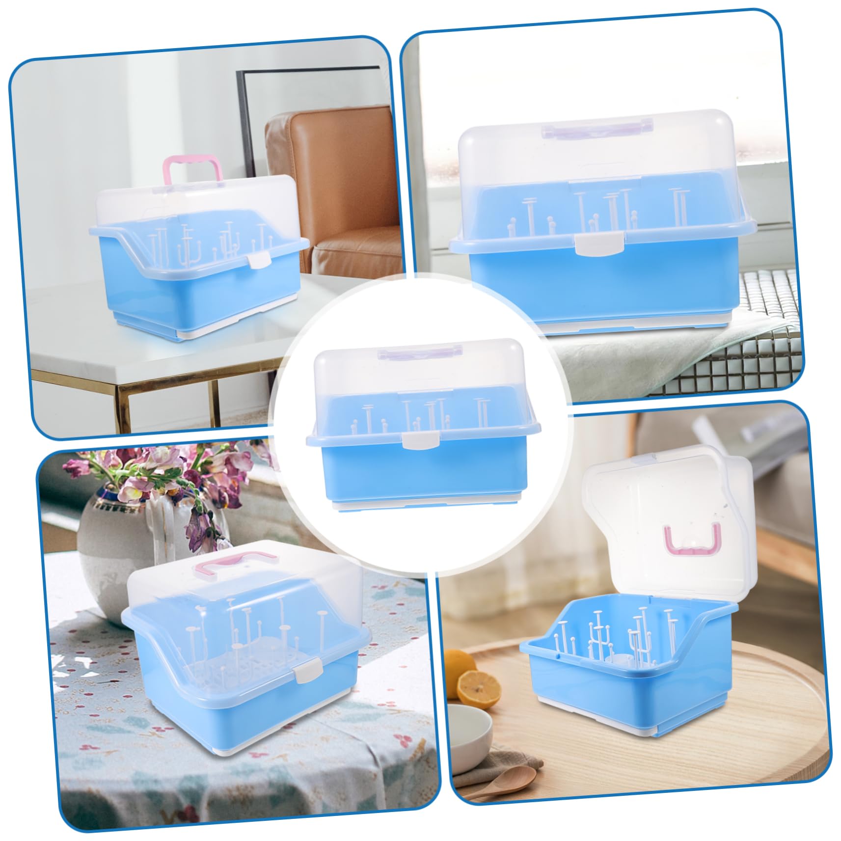VICASKY Boîte De Séchage pour Biberons Boîte De Rangement pour Vaisselle Égouttoirs Pratique pour Biberons