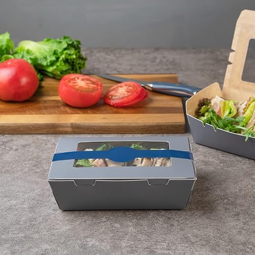 Miniatura 3 de Restaurantware Bandas de embalaje de base de 12 x 1.5 pulgadas, 100 bandas autoadhesivas para el vientre, desechables, fuertes, etiquetas adhesivas