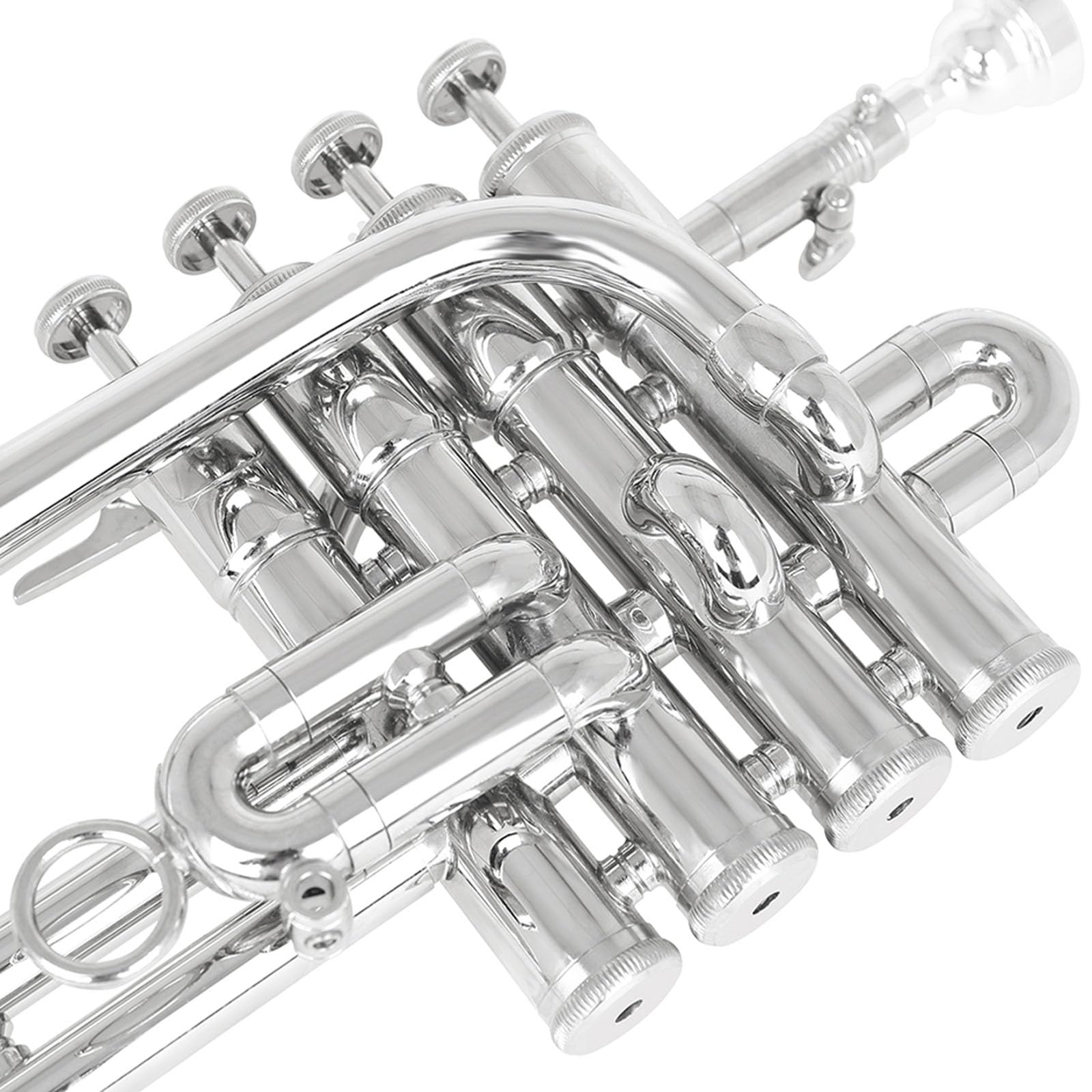 Standard Trompete, Taschentrompeten mit Mundstück, Handschuhen, Riemenetui, Messing Trompete, Musikinstrument, langlebig und Reinigungstuch