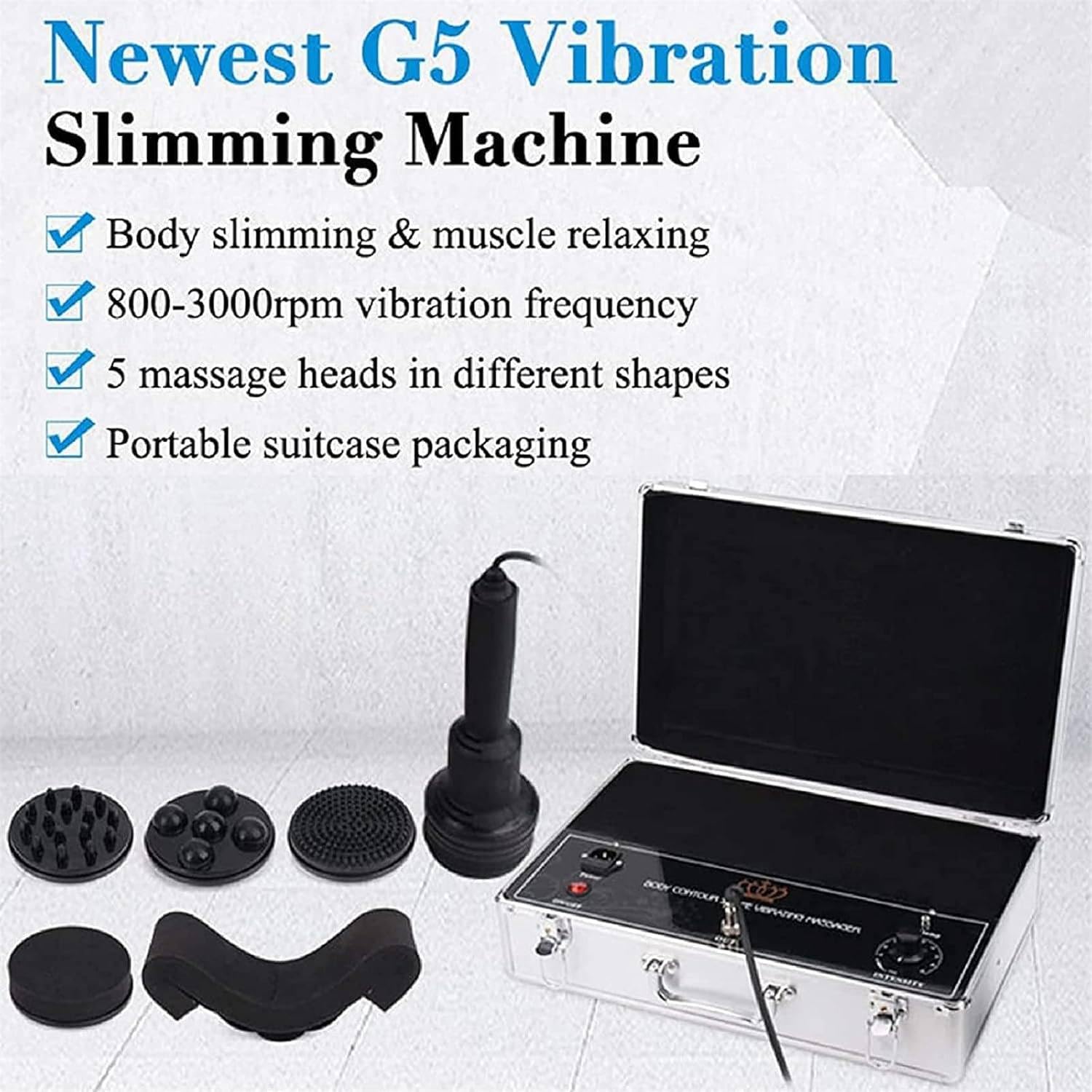 High Frequency G5 Elektryczny Full Body Shaper, Walizka Typu Wibracyjny Masażer Tłuszczu, Maszyna Do Pielęgnacji Ciała, Do Salonu Kosmetycznego Pielęgnacja Ciała w Domu