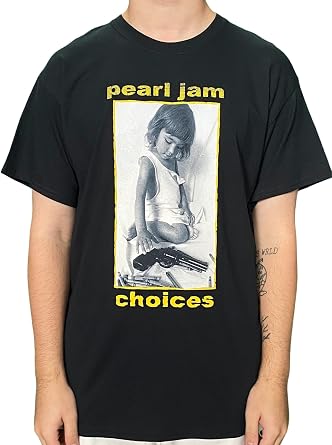 Pearl Jam T Shirt Choices Band Logo Official Unisex Black