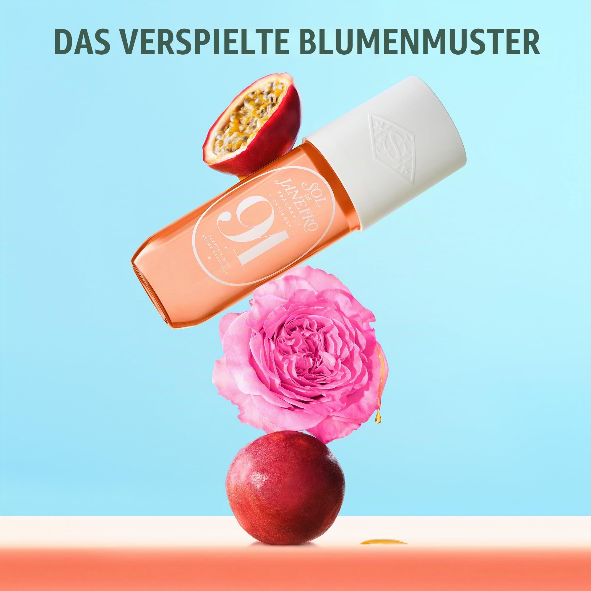 Sol de Janeiro CHEIROSA 91 Perfume Mist Körperspray, Florale Passionsfrucht mit Honig-Karamell und Rio-Rosa