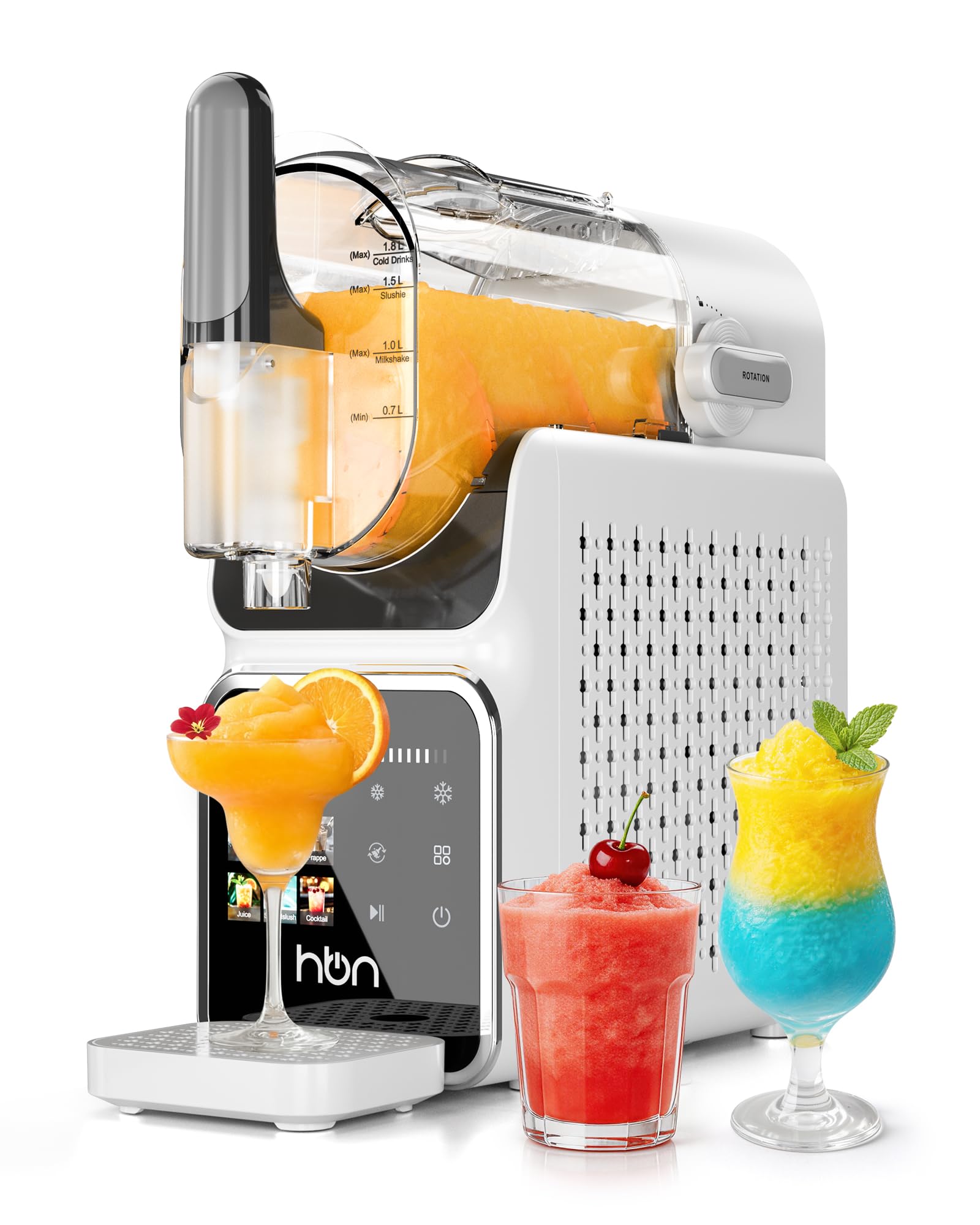 HBN Slush Maschine 2L Softeismaschine für Zuhause mit Selbstreinigende, kein Eis nötig, 6 Programme für Slushies, Cocktails, Margaritas, Frappés & Milchshakes