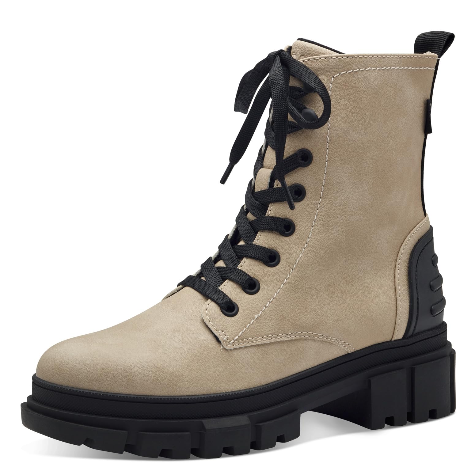 s.Oliver Women's Ankle Boots Without Heel Lace Up Autumn, beige, 4 UK