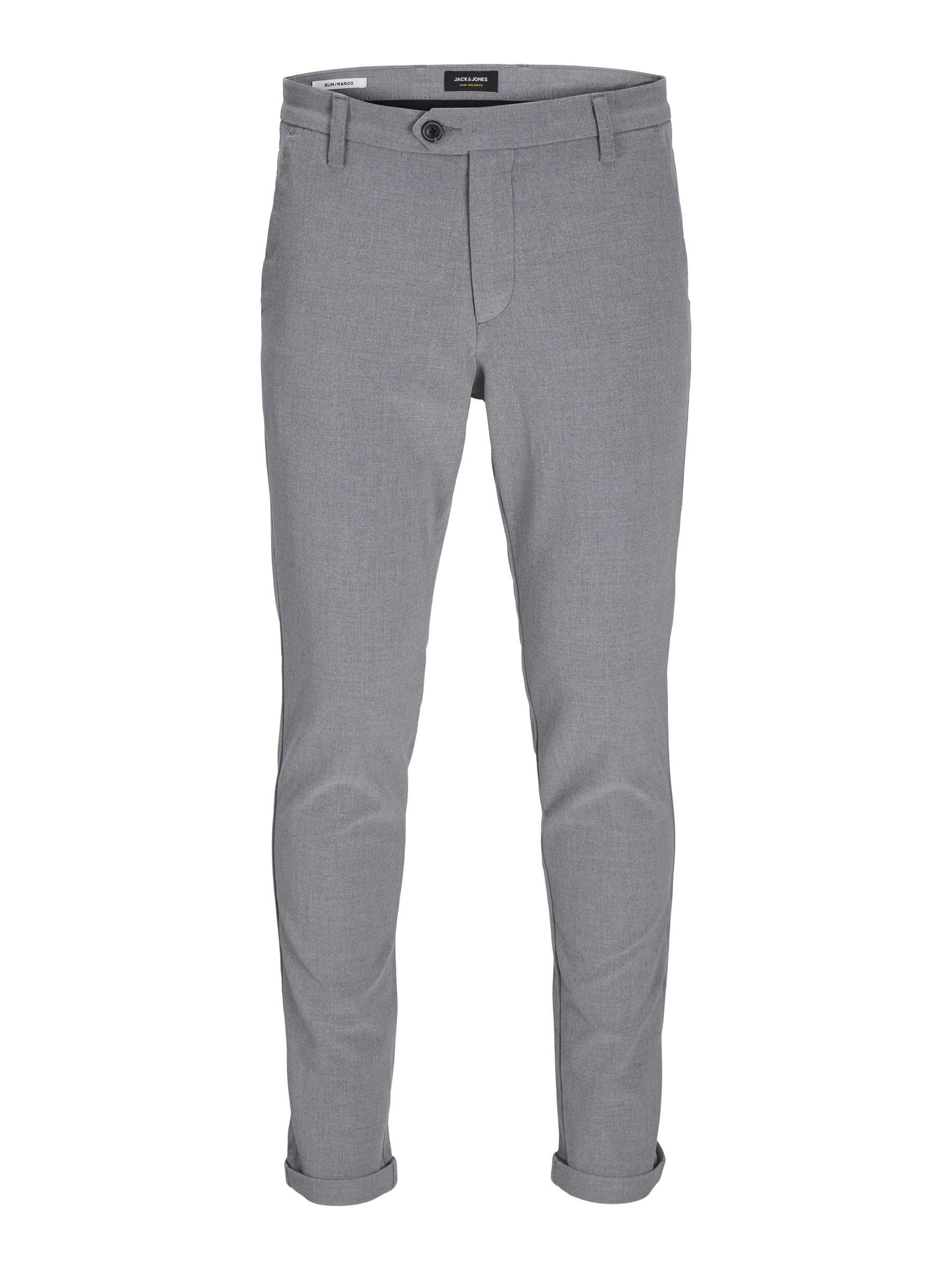 Jack & Jones Male Chino Pantaloni Slim Fit Chino, Grigio, 34W X 34L-image
