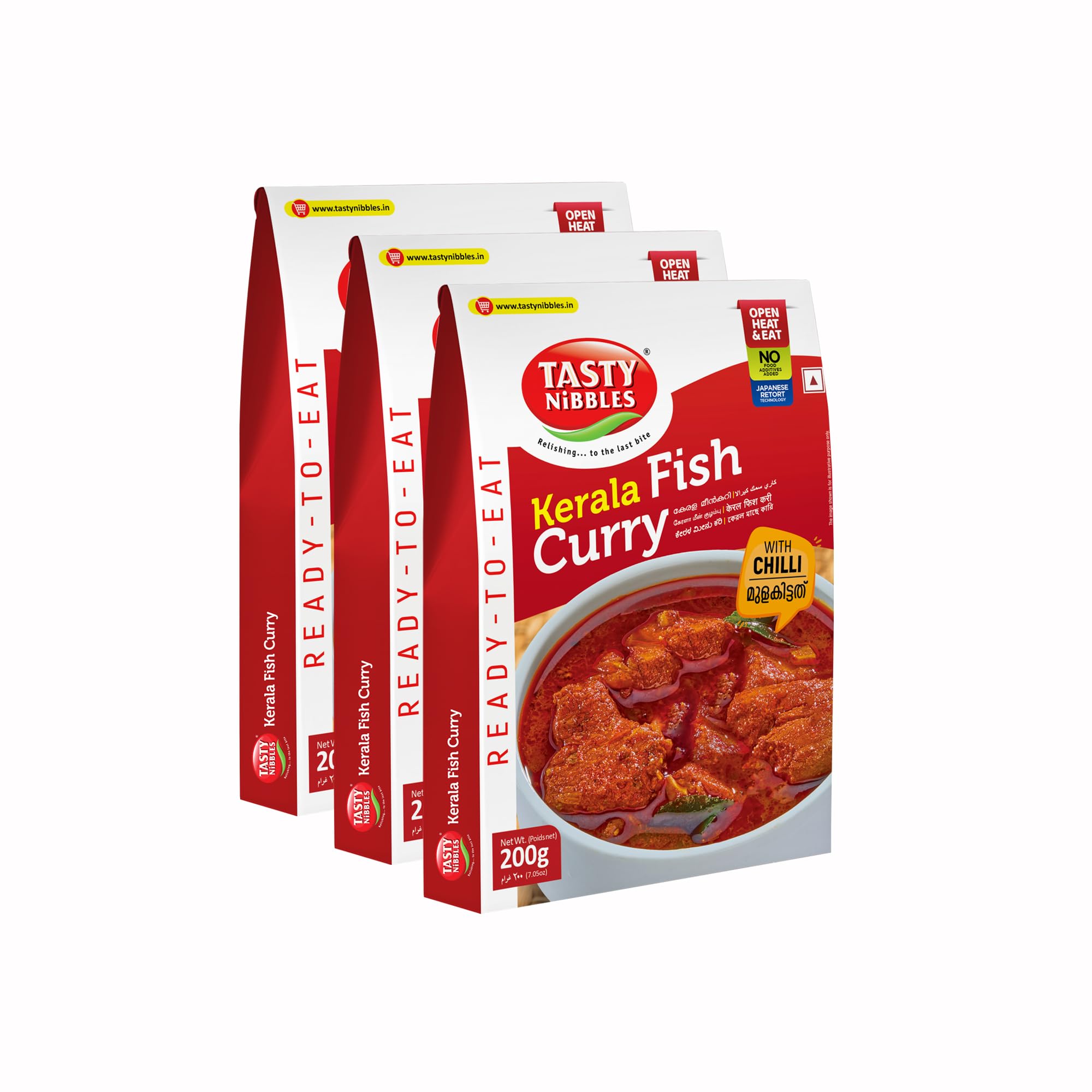Tasty Nibbles Kerala Fish Curry with Chilli 200g Pouch [Pack of 3] | Open Heat & Eat | No Added Preservatives | Japanese Retort Technology (B0CCVMVLN3) Amazon Price History, Amazon Price Tracker