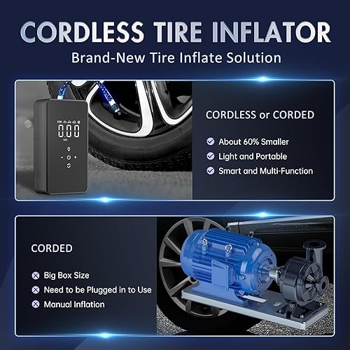 Miniatura 3 de Bomba de aire Inflador de neumáticos de coche Inflador digital de neumáticos Bomba de neumáticos de coche Bomba de aire inteligente Compresor de