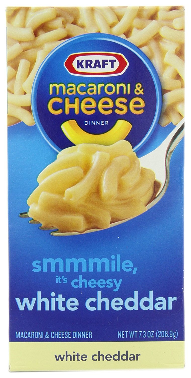 Kraft White Cheddar Macaroni and Cheese Meal (7.3 oz Boxes, Pack of 24)