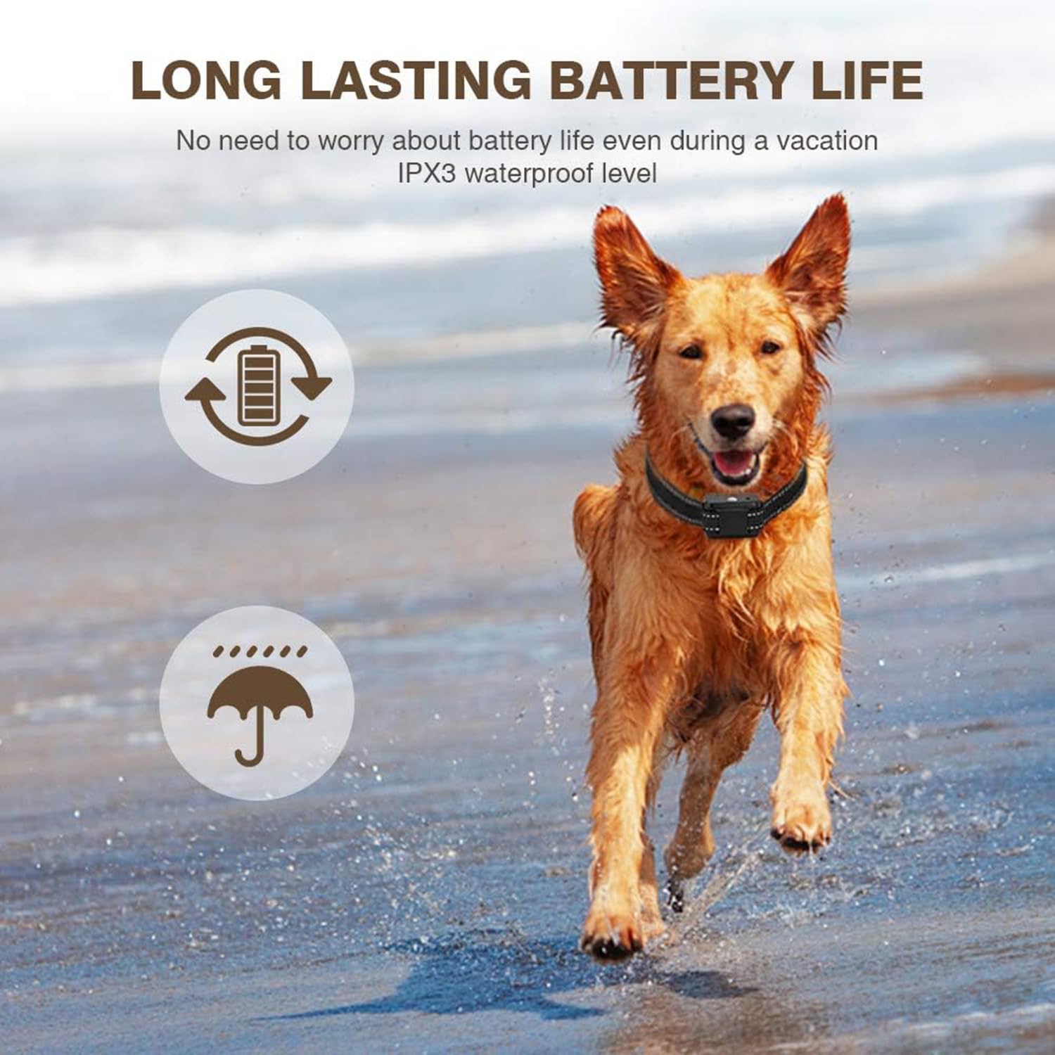 DJXIK Automatic Dog Collar for Barking,Waterproof Spray No Bark Collar Rechargeable Humane Anti Barking Collar Safe Stop Bark Training Collar for Small Large Dog