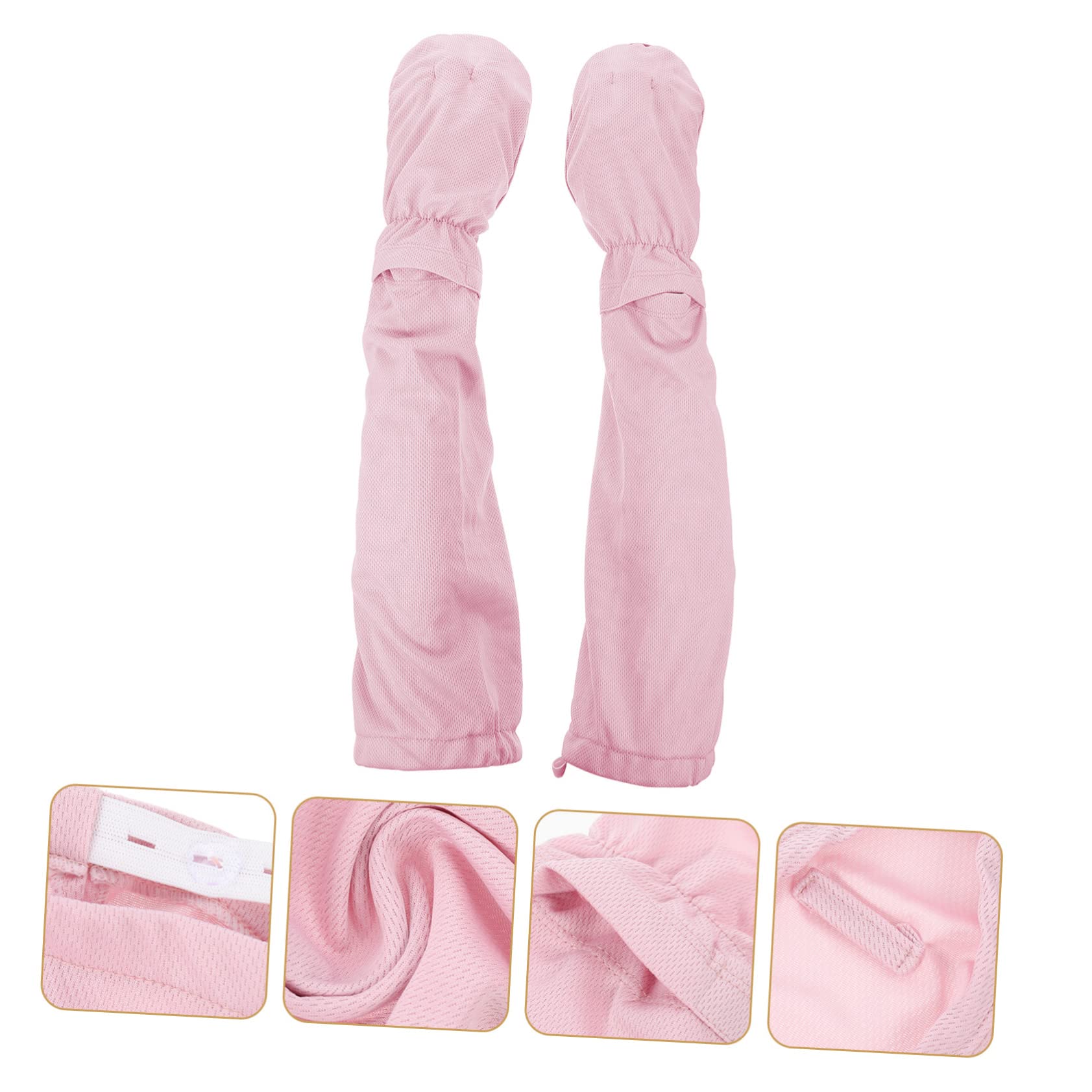 minkissy 2 pares de protectores de brazo para adultos, para correr, ciclismo, calentadores de fútbol, ajustables, para exteriores, para hombre, conducción, rosa, guantes de jardinería, verano, hombres
