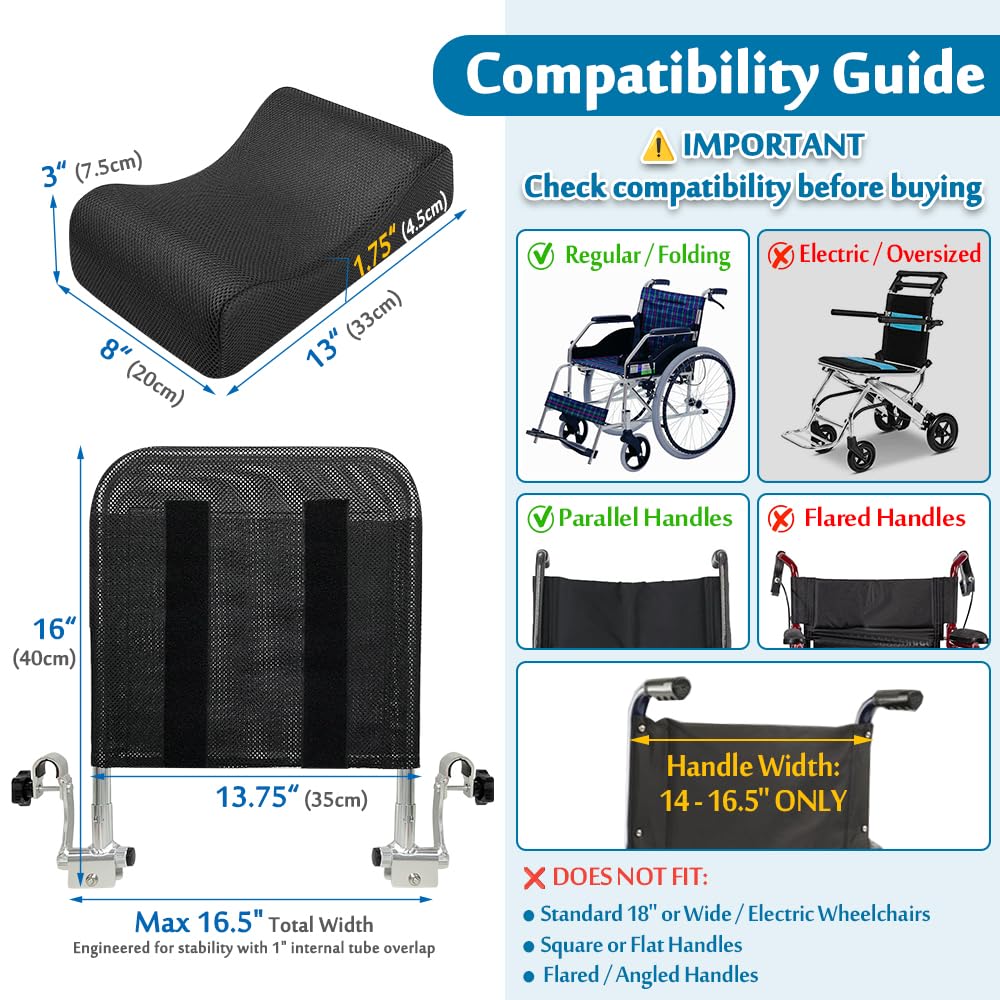 Reposacabezas para silla de ruedas, soporte para el cuello, acolchado, ajustable y portátil, para adultos, accesorios para silla de ruedas de viaje de 16 a 20 pulgadas