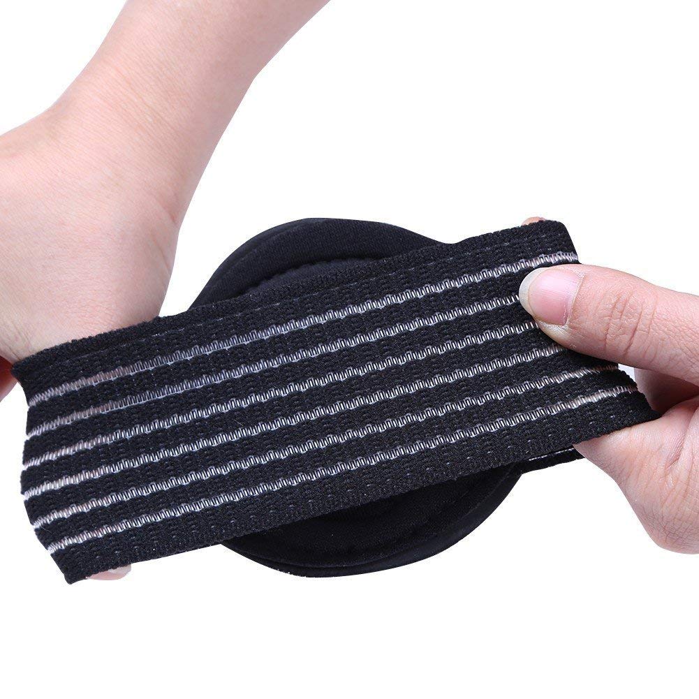 Pedimend Solette per arco plantare, solette imbottite per piedi piatti, supporto per arco plantare extra ammortizzato, sollievo per fascite plantare (per donne e uomini), cura del piede, 3 paia, Nero