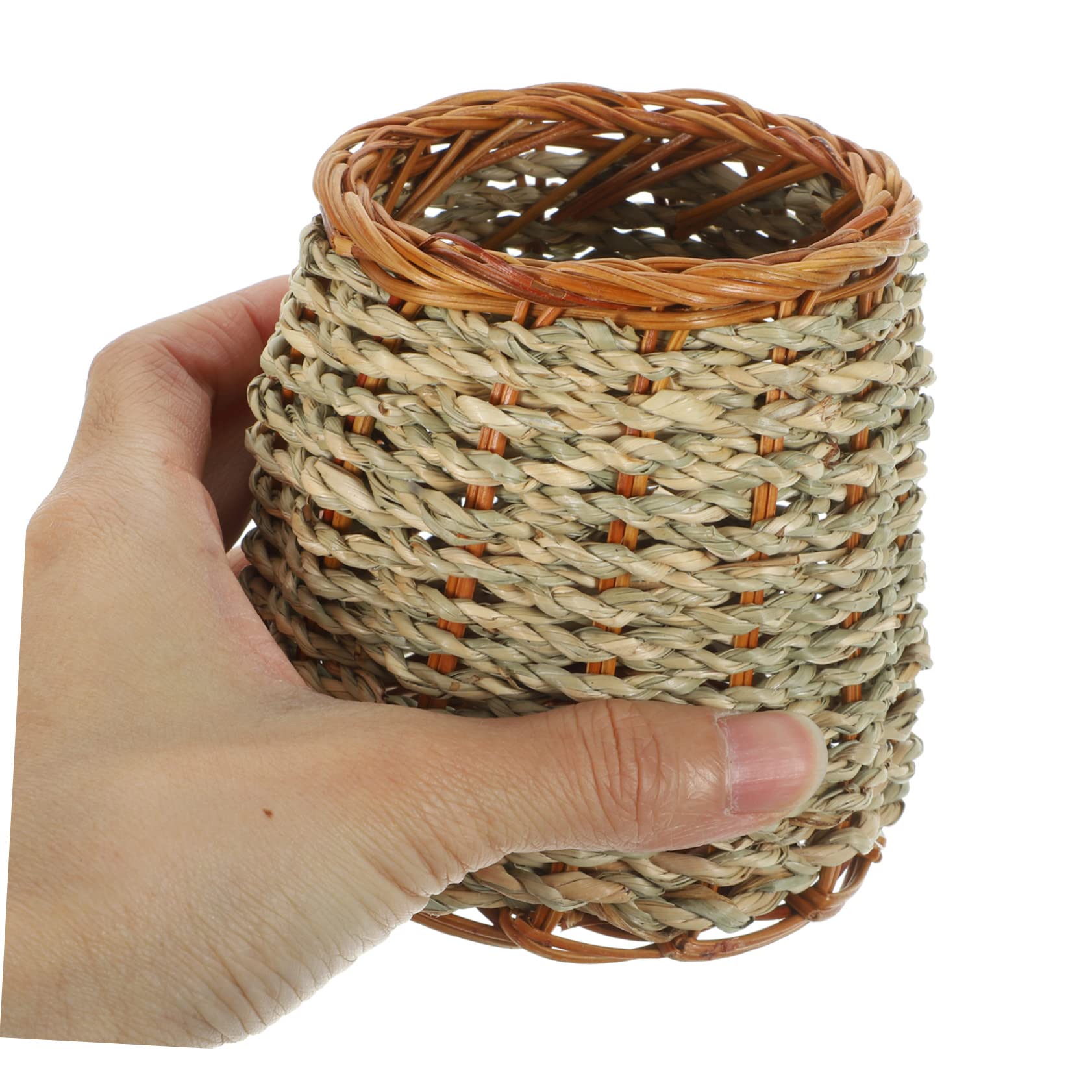 SEWACC 5piezas Organizador De Escritorio De Papelera Natural Portalápices Mano Contenedor De Lápices Para Oficina y Decoración De Mesa