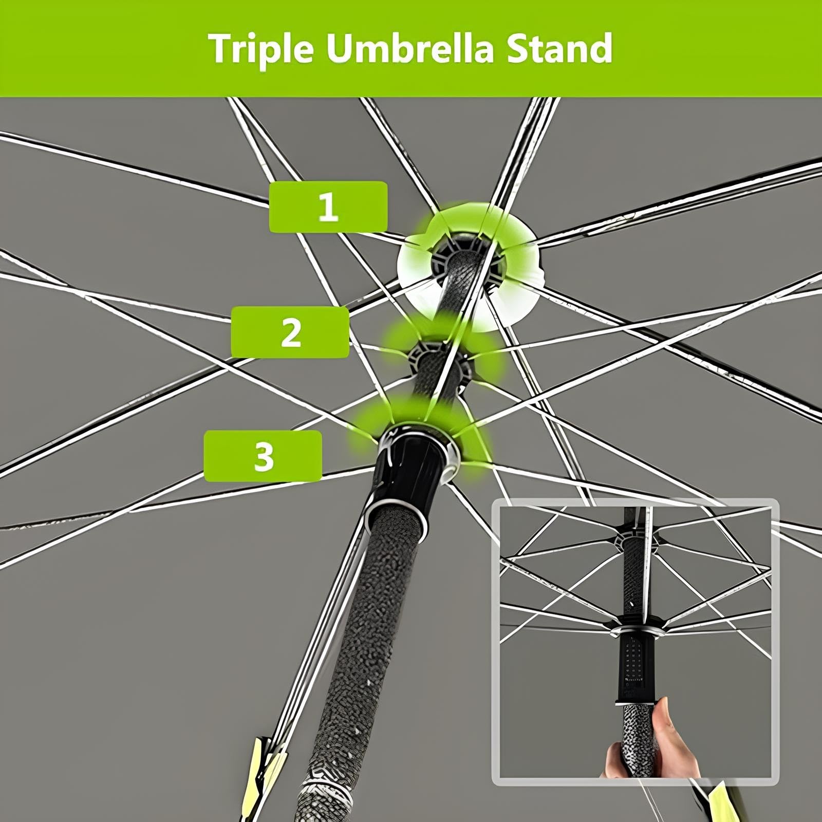 Parasol de Plage, Tente Anti-UV, Parasol Inclinable Exterieur, Parasol de Jardin Facile à Installer et à Transporter pour Plage, Balcon & Terrasse(Blue,2.0m/6.6ft)