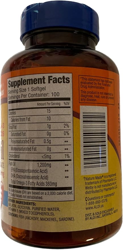 Welby Omega-3 Aceite de Pescado 1200 mg 100 Cápsulas miniatura 3