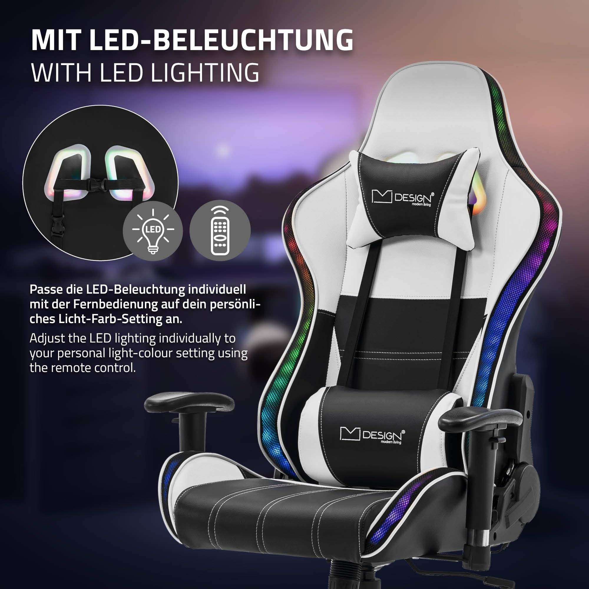 Ibk Sedie Da Gaming Con Led Poltrona Massaggiante IBK Sedia Da