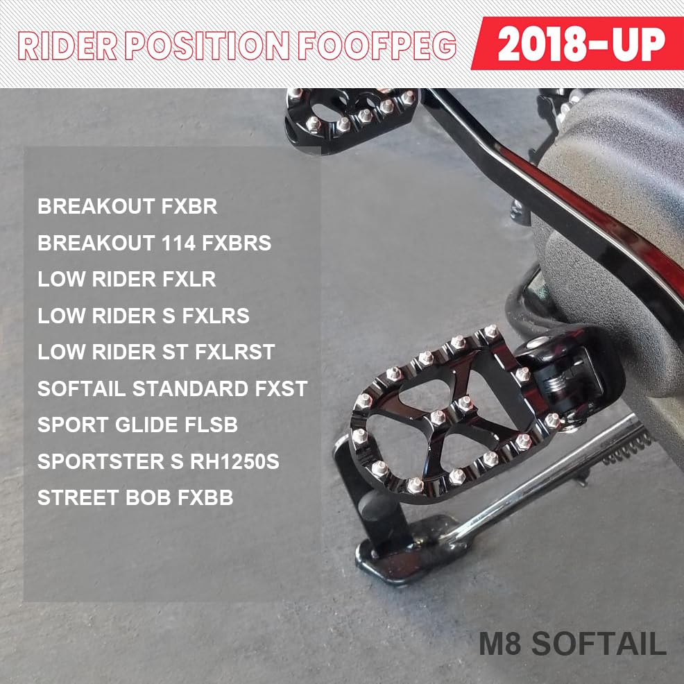 パーツ M8 FLFB FLSL FXBB FXST FXBR FXLRS FXLRST Amazon.com: kekykm M8 Softail Front Foot Pegs compatible with