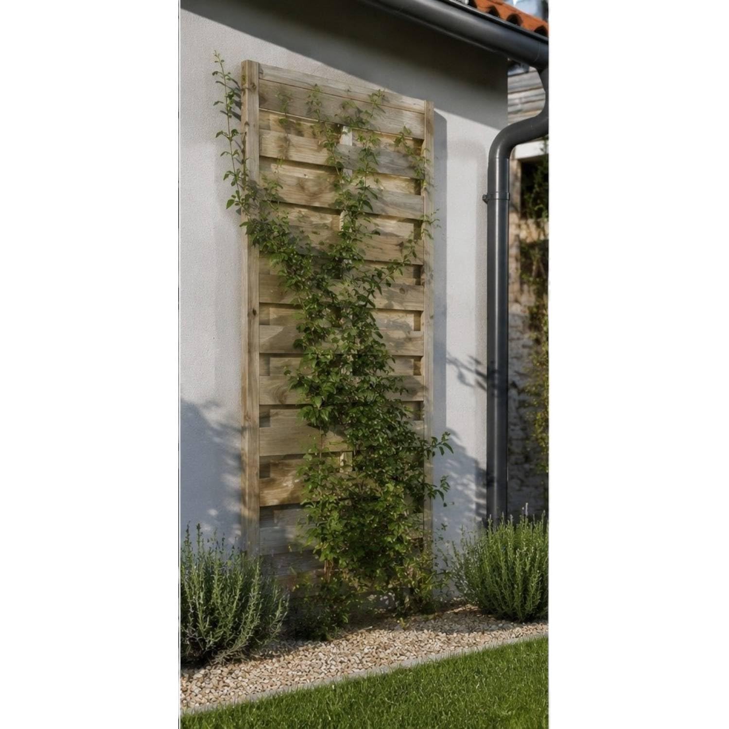 Fercasa Grigliato Frangivento in Legno di Pino Autoclavato, 90x180 cm, Pannello Salvavista per Giardino e Balcone