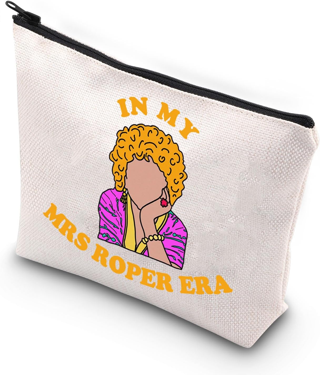 JNIAP Mrs.Roper Makeup Bag Mr Roper And Mrs Ropers Gifts In My Mrs Roper Era Gifts Sitcom Inspired Zipper Pouch (Mrs Roper Era)