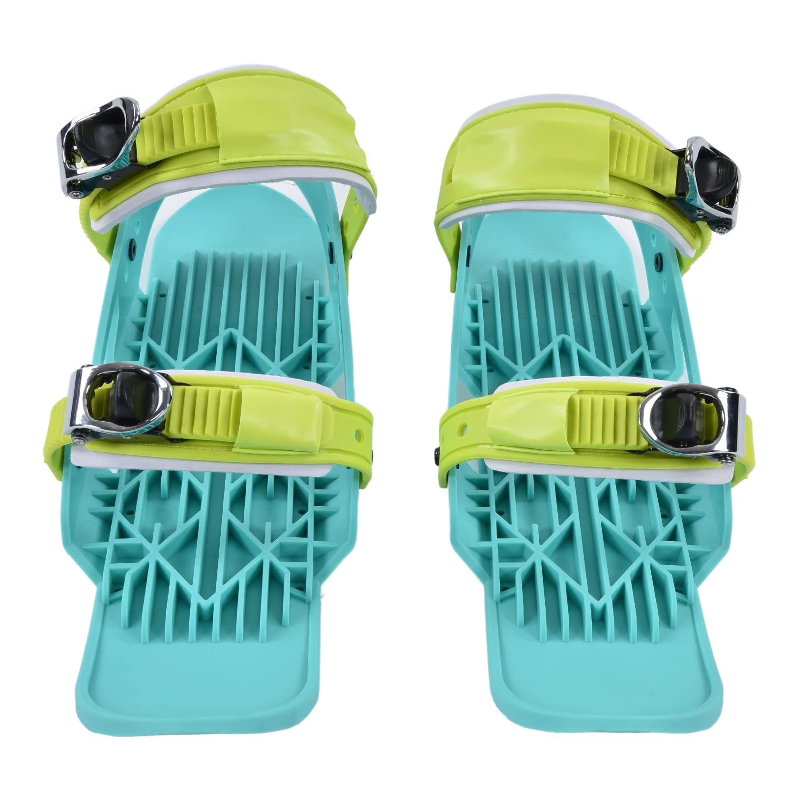 Mini-Ski-Skates, Verstellbare Tragbare Snowboard-Schuhe für Snowparks, Wandern und Outdoor-Spaß – Grünes Nylon