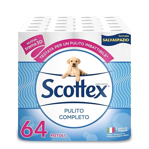 Immagine del prodotto Scottex Pulito Completo Carta Igienica Salvaspazio, Confezione da 64 Rotoli (16x4)