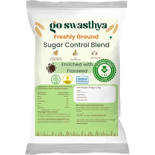 Goswasthya Sugar Control Atta - Fiber Boost